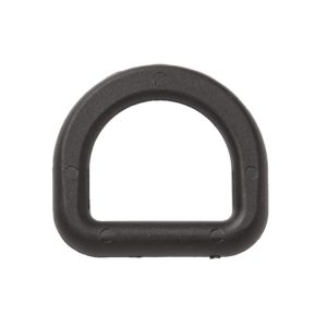 Plastic Made-in-usa D-rings 1 Inch-wide Black Sold In By-The-Bag Quantities