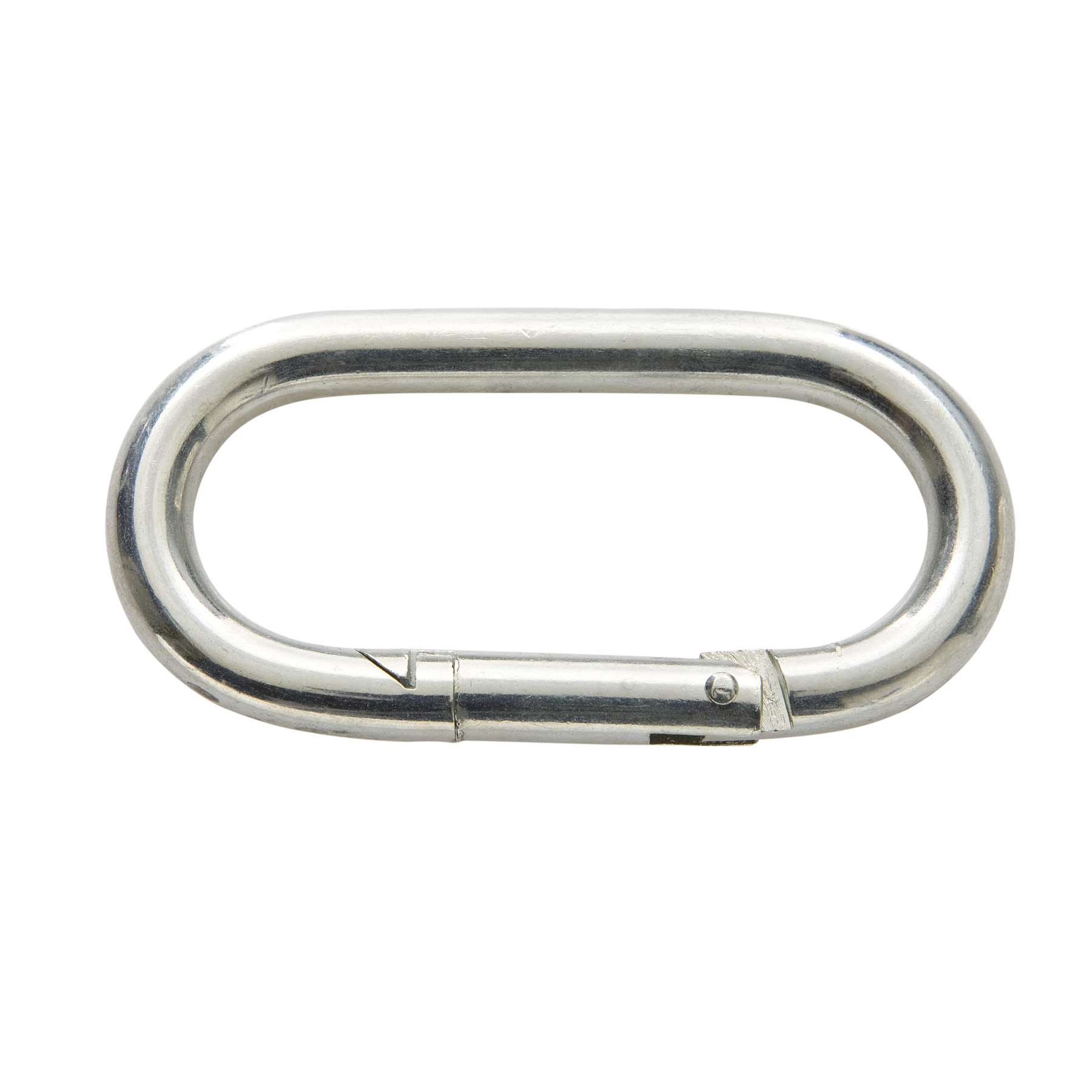 10 Pc. Zinc Plated Straight Oval Spring Snap Hook Carabiner 3/16