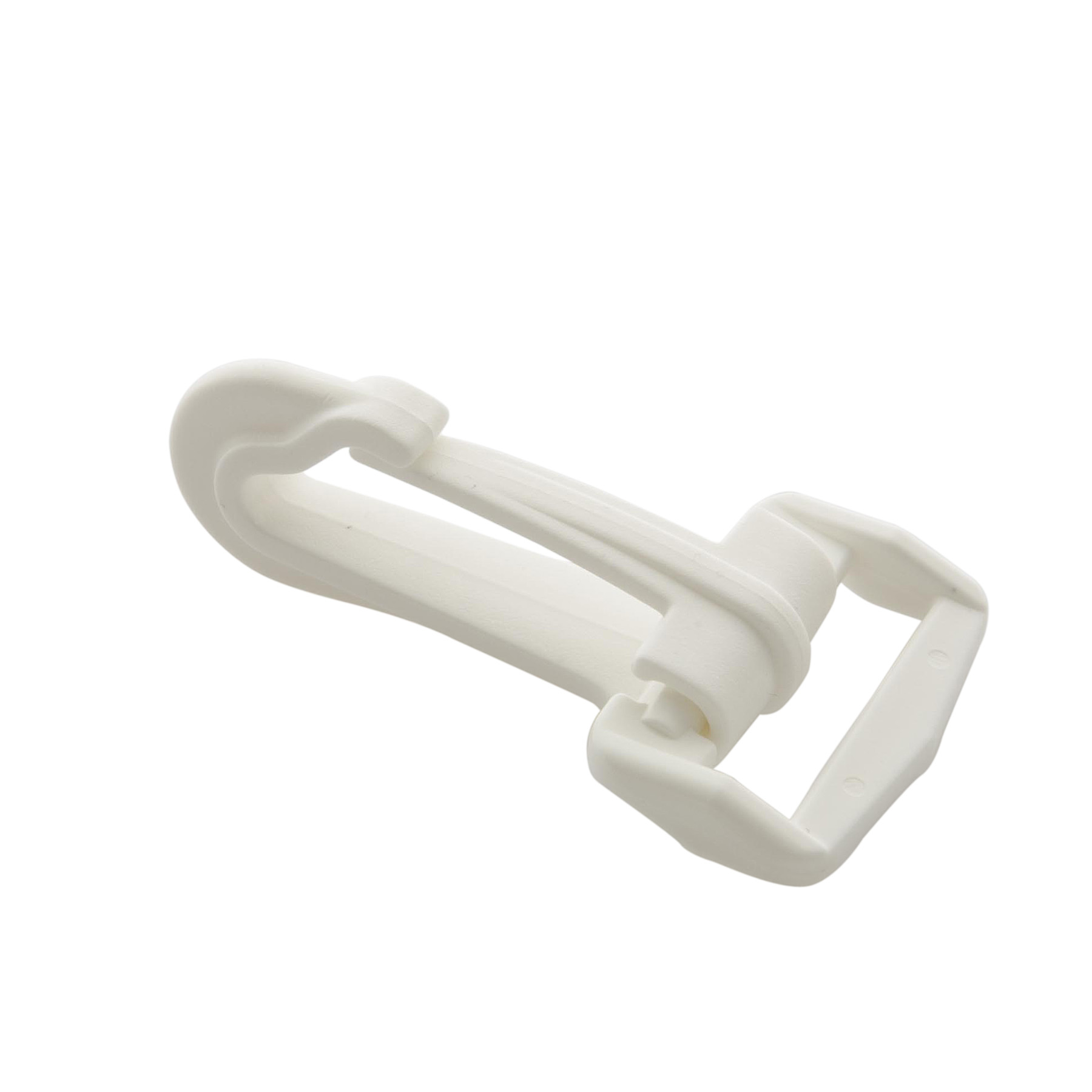 1 in White Snap Hook Assembly - Plastic Snap Hooks - Granat Industries, Inc.