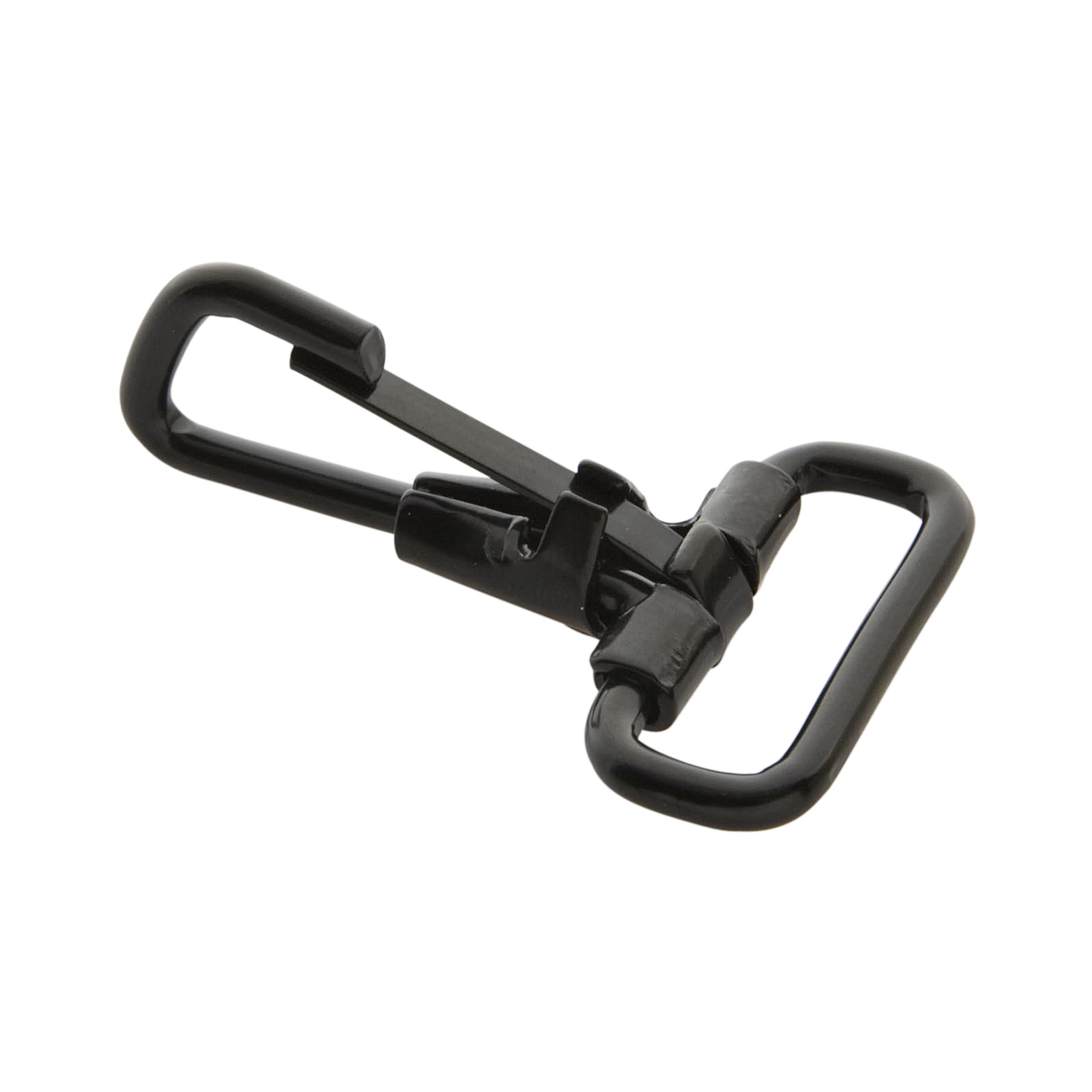 Snap Hook with Lock Black 70 mm Ø 25 mm